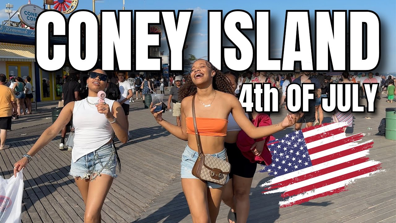NEW YORK CITY Walking Tour [4K] - 🇺🇸 4th of July 🇺🇸 in CONEY ISLAND