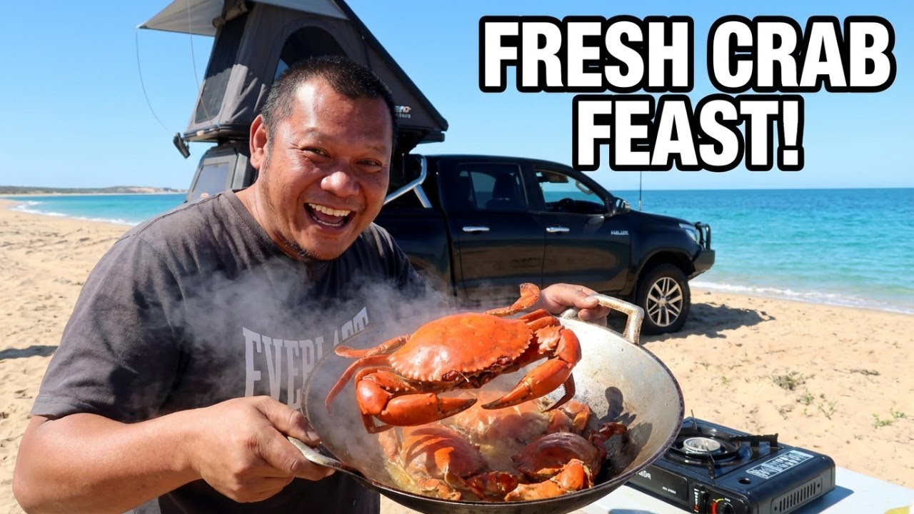 Truck camping on the coast | Catching and cooking crab