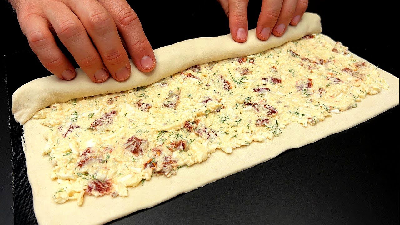 САМАЯ ВКУСНАЯ начинка для слоеного теста. Все просят этот рецепт. Вкуснее, чем пицца!