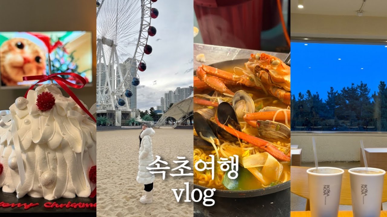 vlog | 속초여행브이로그☃️•정든식당 장칼국수🍜•초당순두부 맛집•누룽지오징어순대🦑•오션뷰카페•아바이어시장🦀