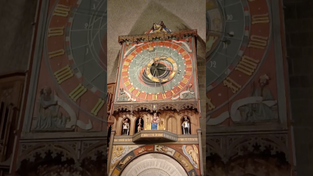 Astronomical clock inside Lund Cathedral Lund Sweden