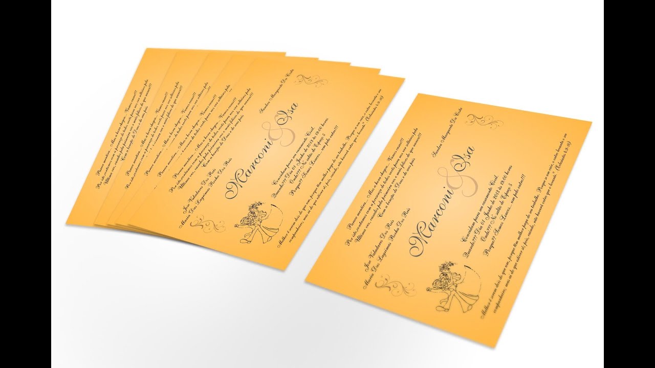 Re-design de convite de casamento com CorelDRAW X6 - Fluxo de trabalho