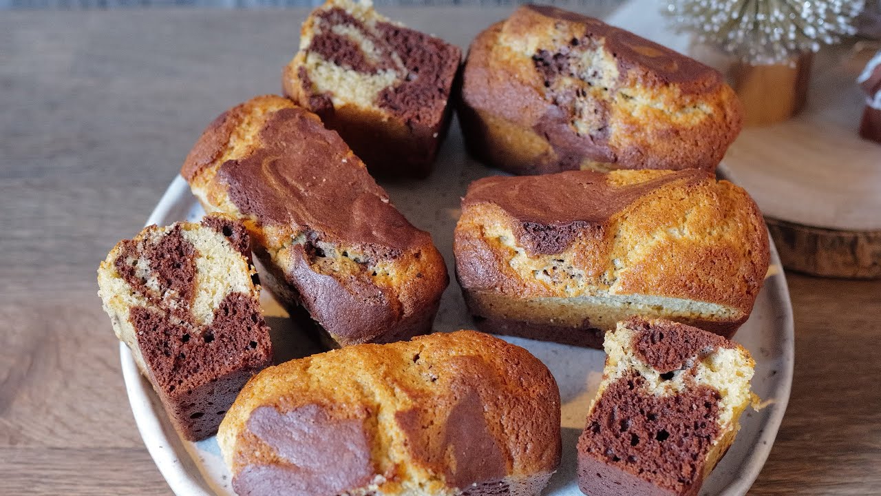 Ces mini marbrés chocolat vanille sont un délice pour le goûter, à emporter partout