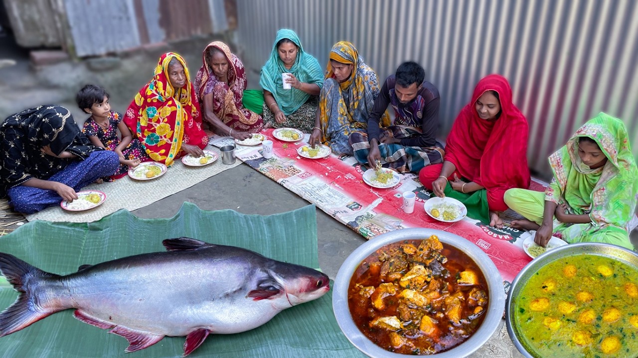 দরিদ্র ভাই ভাবির জন্য ৮ কেজি পাঙ্গাস মাছ | 8 KG Pangas Fish & Egg Curry for a Struggling Family