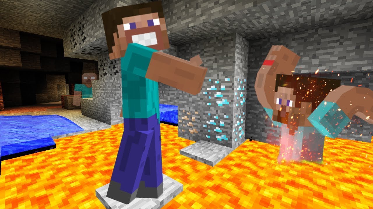 We Found Diamonds Deep Underground Surrounded by Lava in Minecraft!