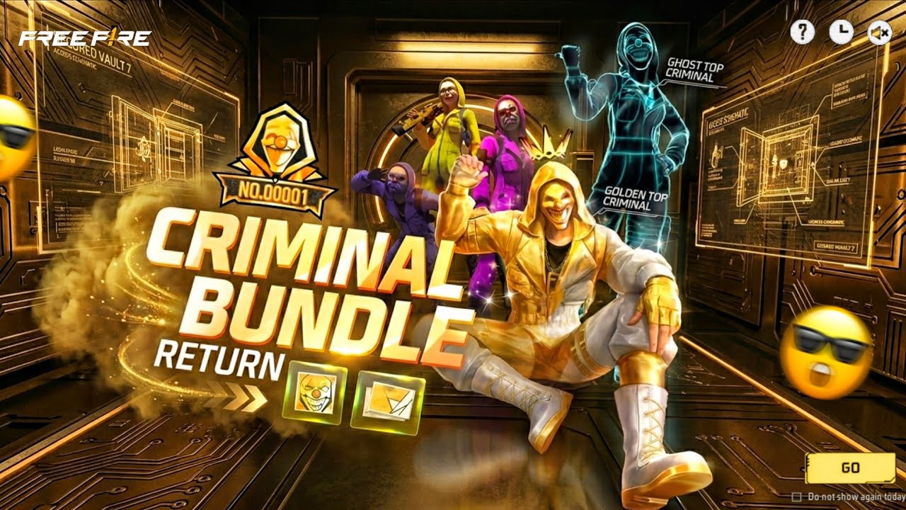 ALL CRIMINAL BUNDLE RETURN DATE 😍🥳| FREE FIRE NEW EVENT | FF NEW EVENT | NEW EVENT FREE FIRE
