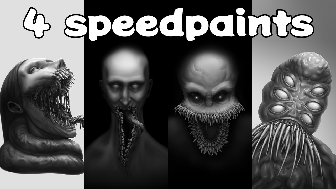 4 sketches- 4 speedpaints