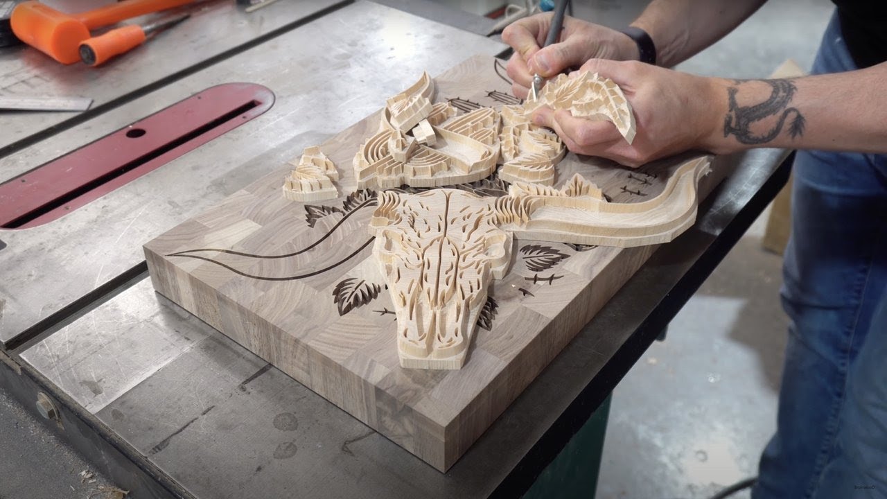 Making a Texas-Style Cutting Board with a CNC Inlay Kit. BroinwooD.