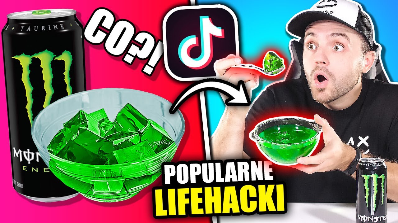 Testuje POPULARNE LIFEHACKI Z TIKTOKA! *galaretka z monsterka*