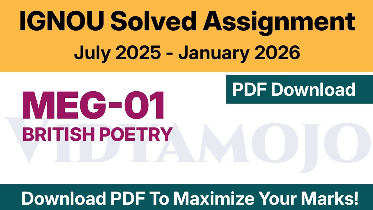 IGNOU MEG 01 Solved Assignment 2025-26 PDF Download