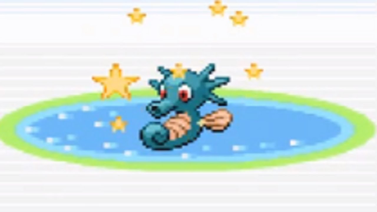 Live shiny Horsea after 8,613 FEs in FireRed