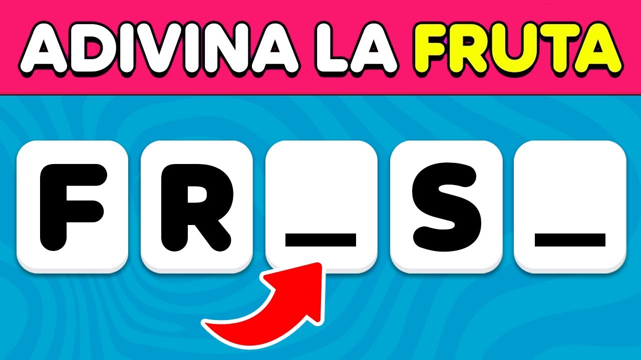 Adivina 120 Frutas sin VOCALES 🍋✅ Fácil, Medio, Difícil, Imposible
