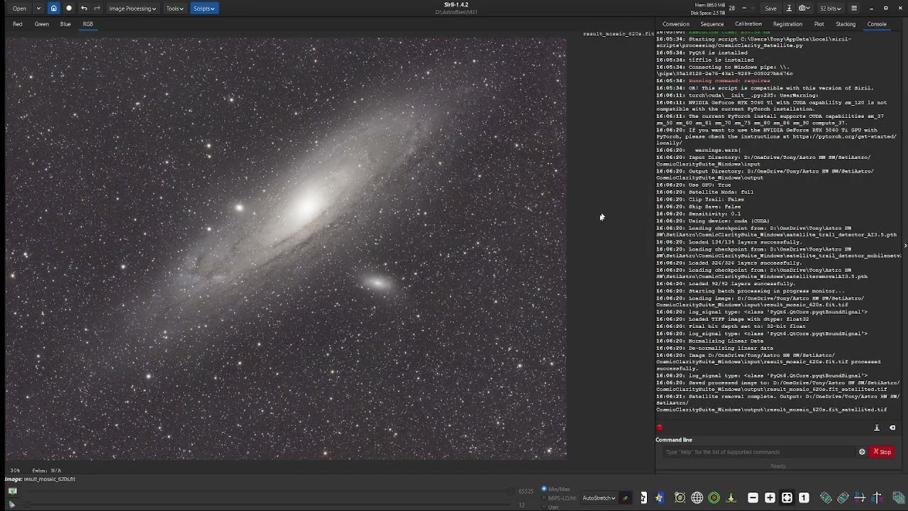 Seestar S50 and Siril and Photoshop processing of M31