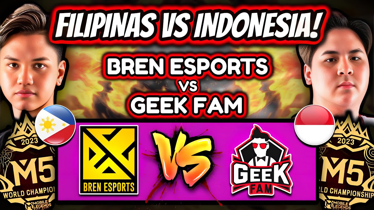 ¡RIVALIDAD EXTREMA ENTRE NACIONES! AP BREN vs GEEK FAM - M5 MLBB KNOCKOUT STAGE | MOBILE LEGENDS