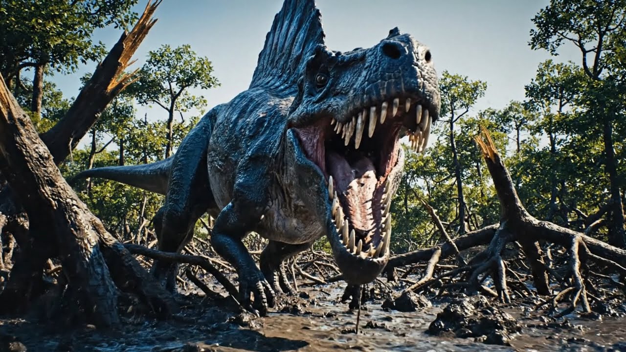 95 Million Years Ago The Reign of Spinosaurus on the Cretaceous Coas.