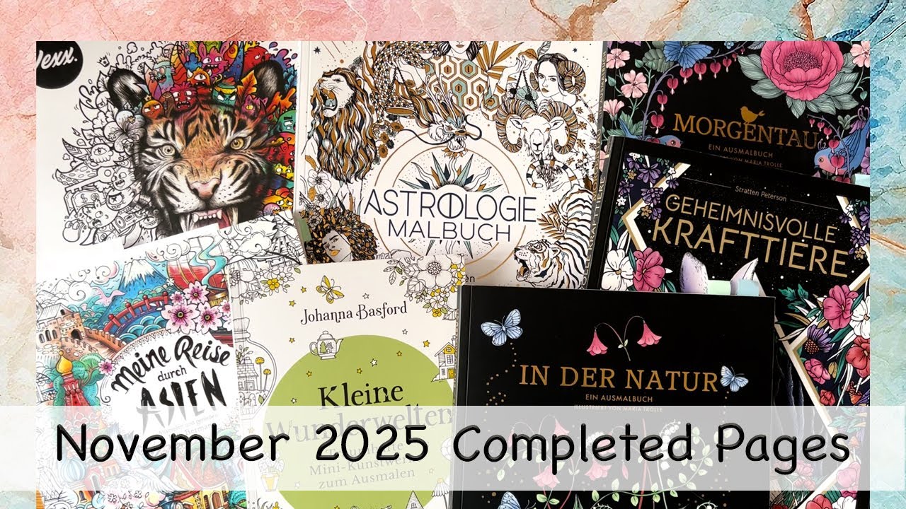 My Completed coloring pages from November 2025 | Adult Coloring