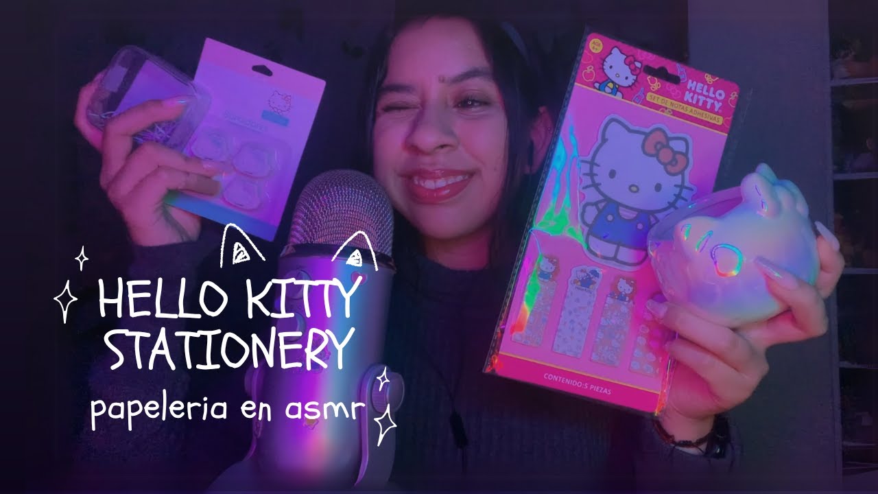 papeleria de hello kitty en ASMR // crysta asmr ♡