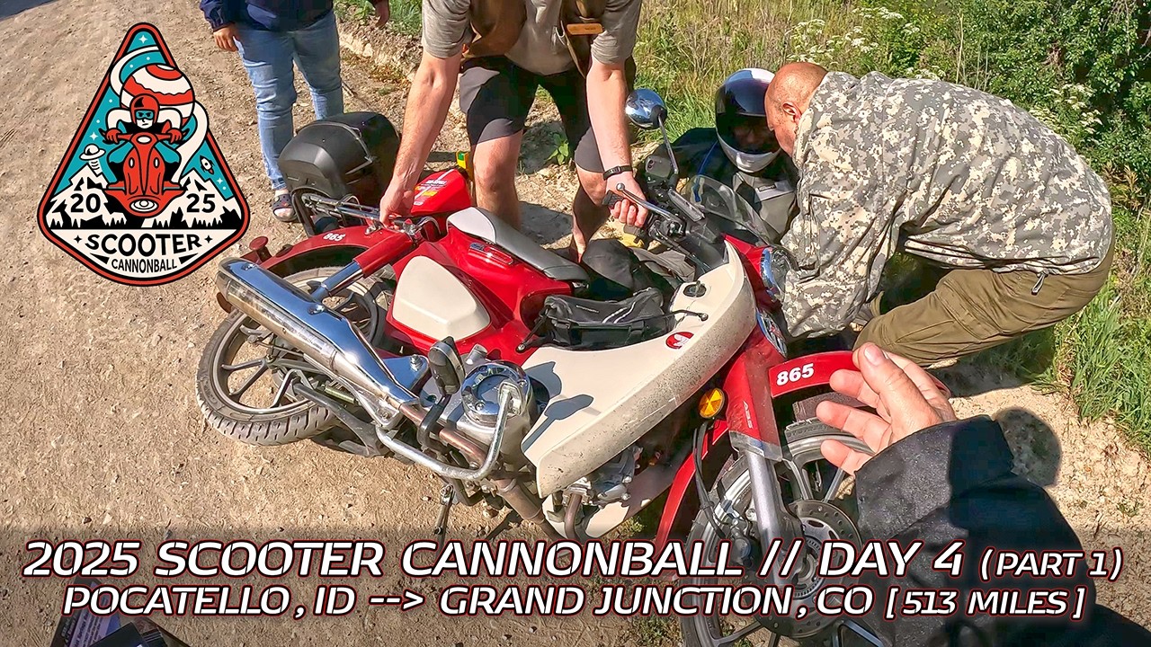 2025 Scooter Cannonball // Day 4, Part 1: Gravel chaos & group suffering!