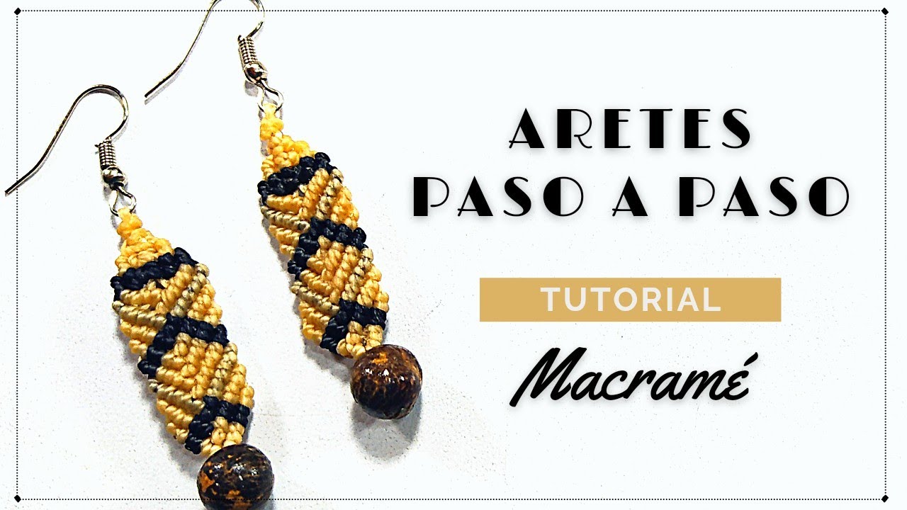 Aretes f&aacute;ciles de hacer / Macrame Tutorial ✨