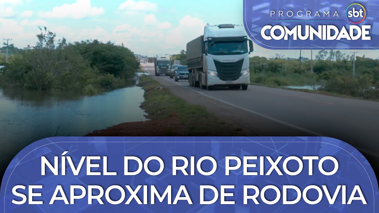 Chuvas intensas em MT: Nível do Rio Peixoto se aproxima de rodovia