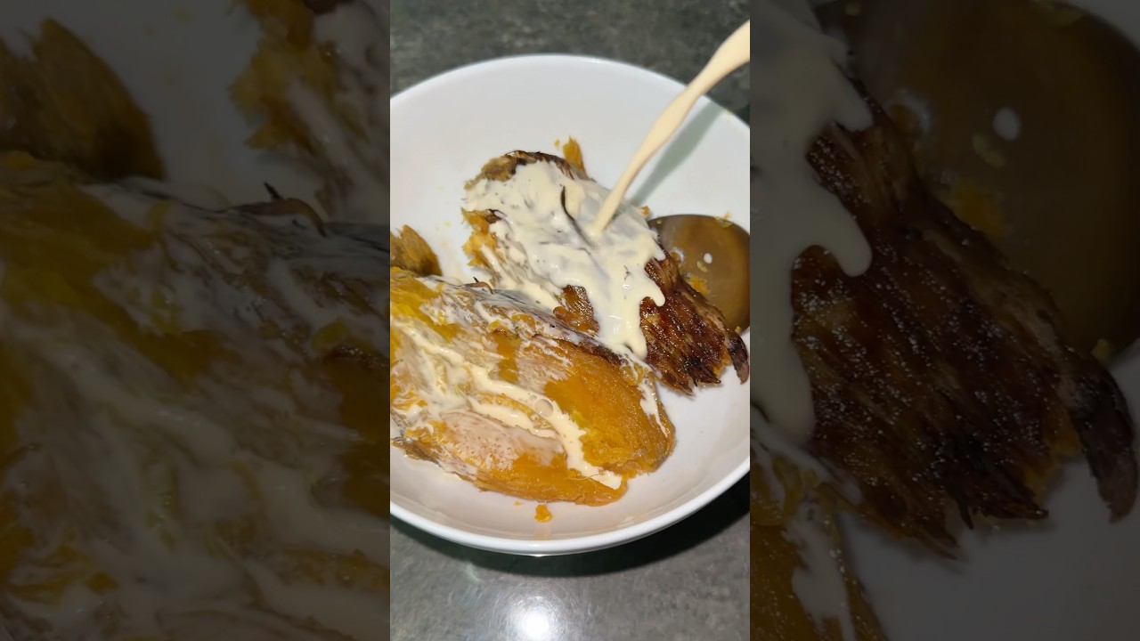 Hacks ubi cilembu pake susu ini enabet! Kalo mau lebih creamy bisa tambah fresh milk Greenfields