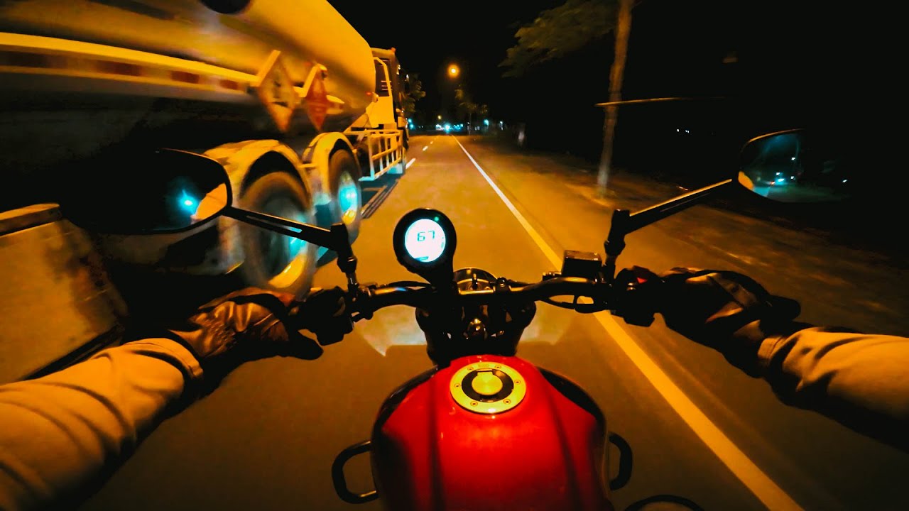 Night Over Java I TVS Ronin 225 I DJI Osmo Action 4 I POV Riding I Bendo