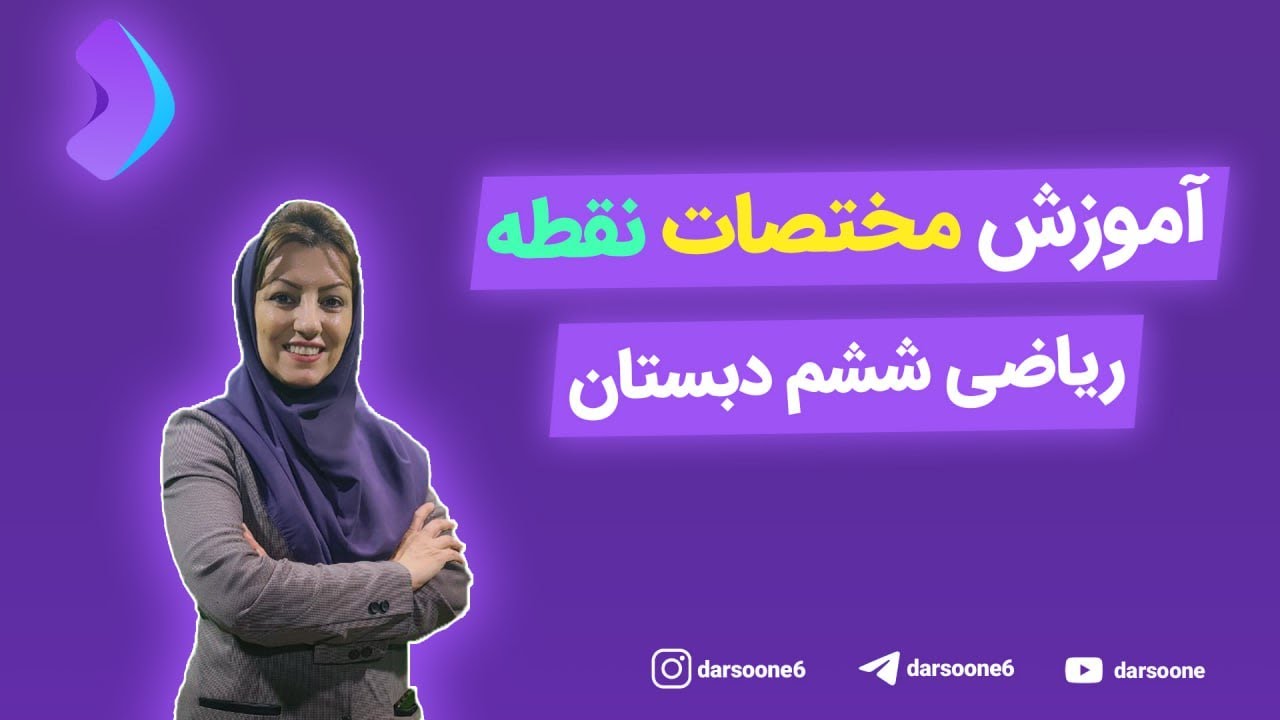 آموزش مختصات نقطه ریاضی ششم دبستان