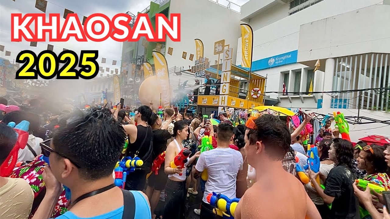 MUST WATCH! Songkran Madness 2025 at Khaosan Road – Soaked & Shocked!