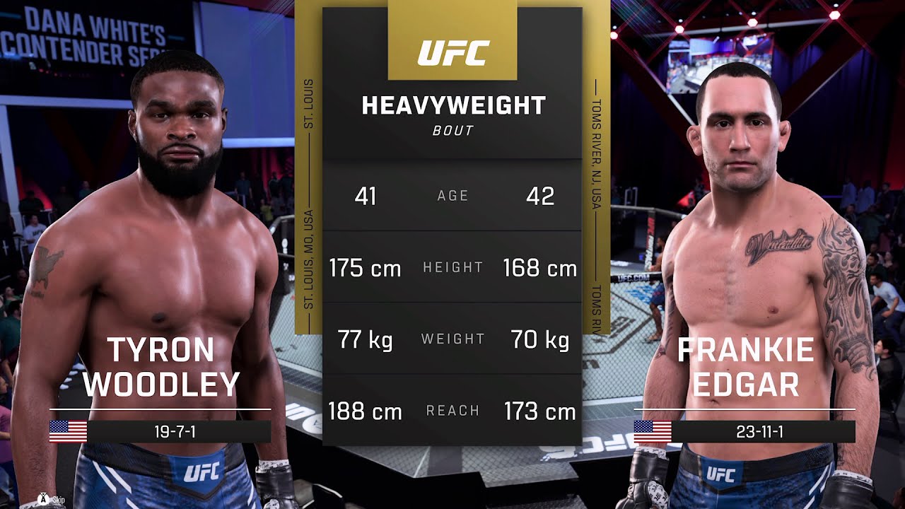 TYRON WOODLEY v FRANKIE EDGAR / Men's Openweight Tournament Last 256 / UFC 4
