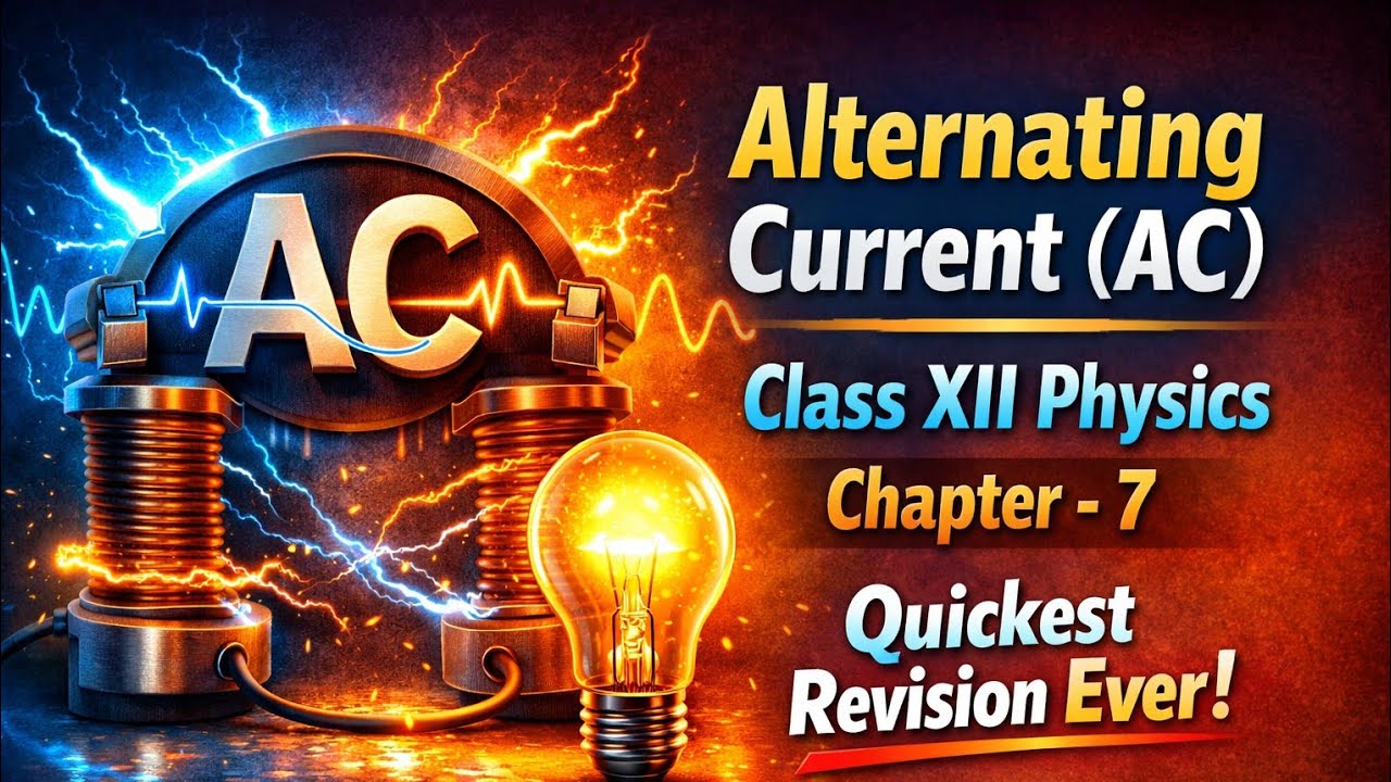Alternating Current (AC) | Class 12 Physics Ch-7 | Quickest Revision Ever ⚡ | RMS, LCR, Transformer