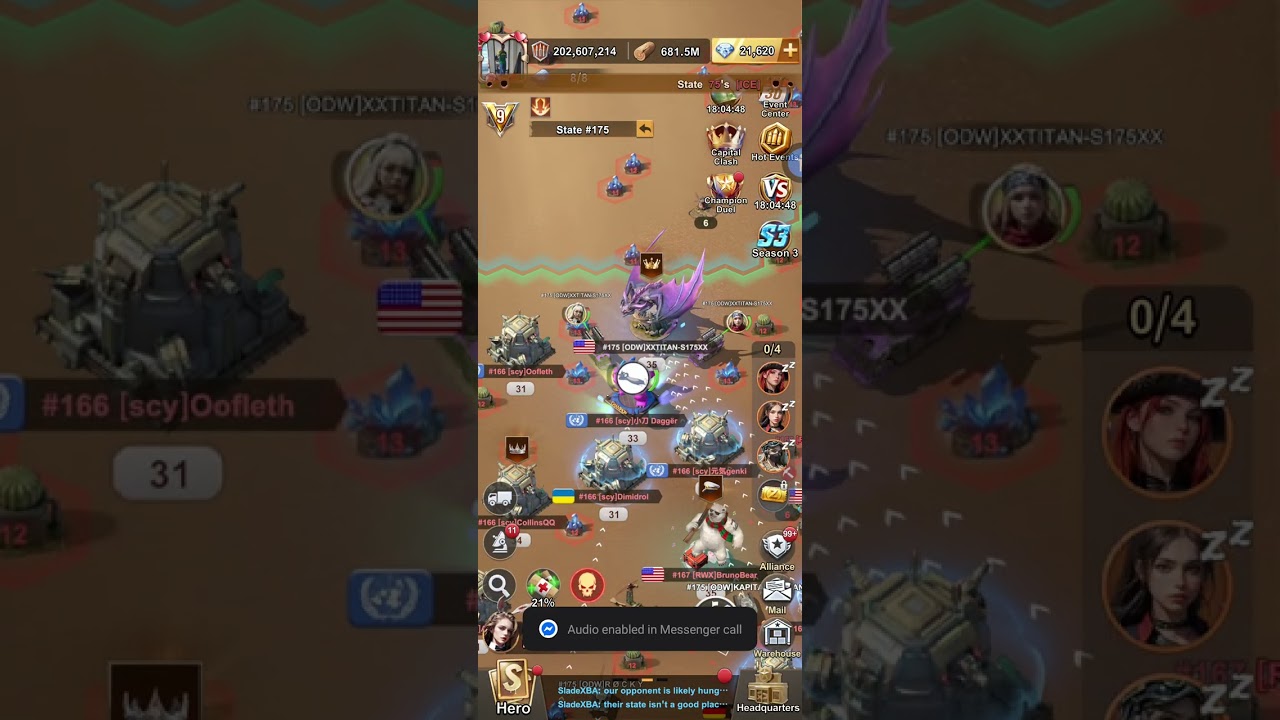 175(ODW)TITAN VS 166scy & 167RWX