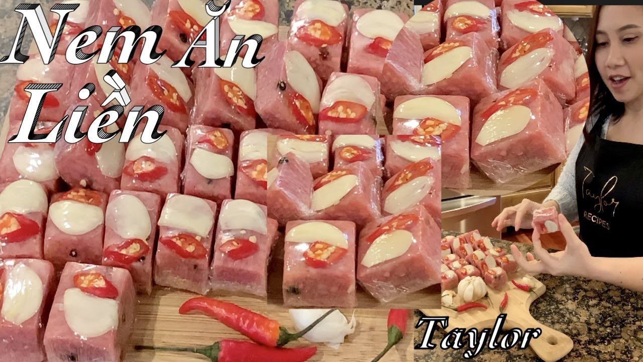 Nem Chua Ăn Liền - Cách Làm Nem Chua Ăn Liền Từ Thịt Chín Thịt Ham - Nem Chua Ham Ăn Là Ghiền