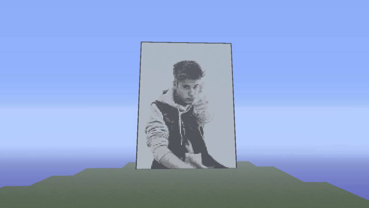 Justin Bieber Pixel Art In MinecraftXBLA