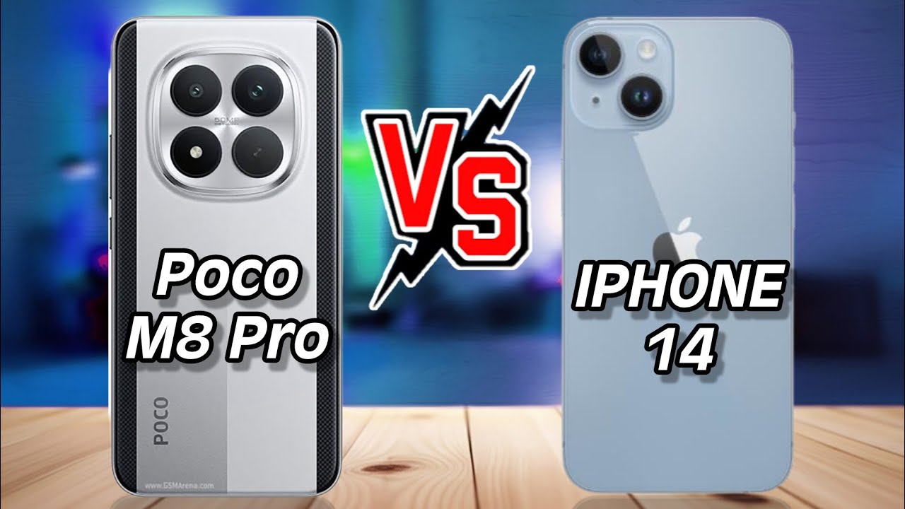 Poco M8 Pro vs iphone 14 , iphone 14 vs Poco m8 pro #iphone14 #pocom8pro 