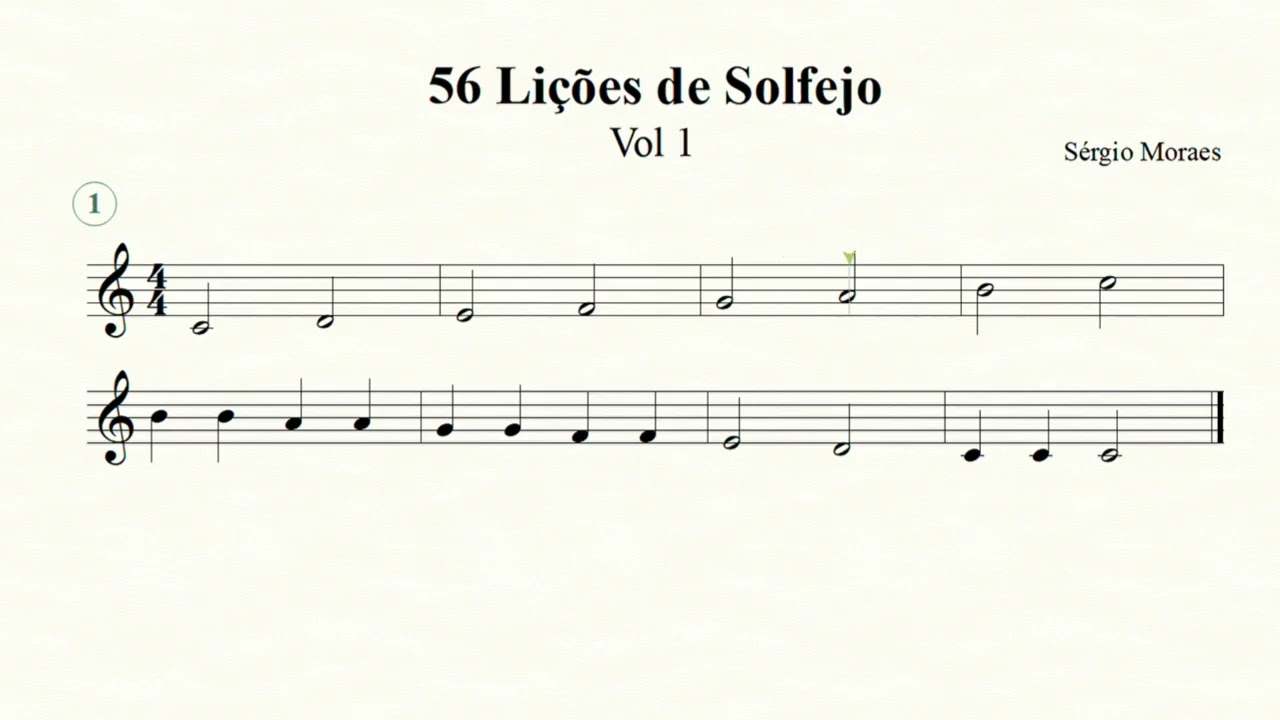 LIÇÃO 1 | 56 LIÇÕES DE SOLFEJO NA CLAVE DE SOL - SÉRGIO MORAES