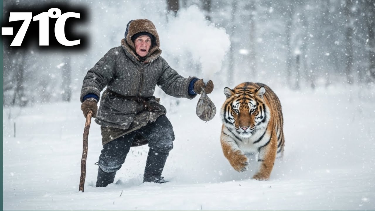 -71°C...60-YEAR-Old WINDOW HIDES INSIDE A TREE TO SURVIVE A PACK OF SIBERIAN TIGERS🐯