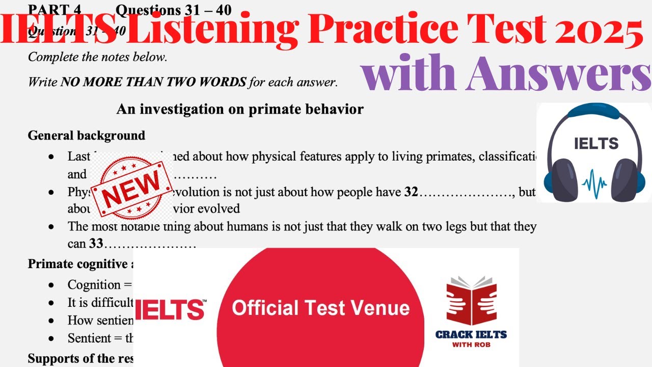 IELTS Listening Actual Test 2025 with Answers | 03.12.2025