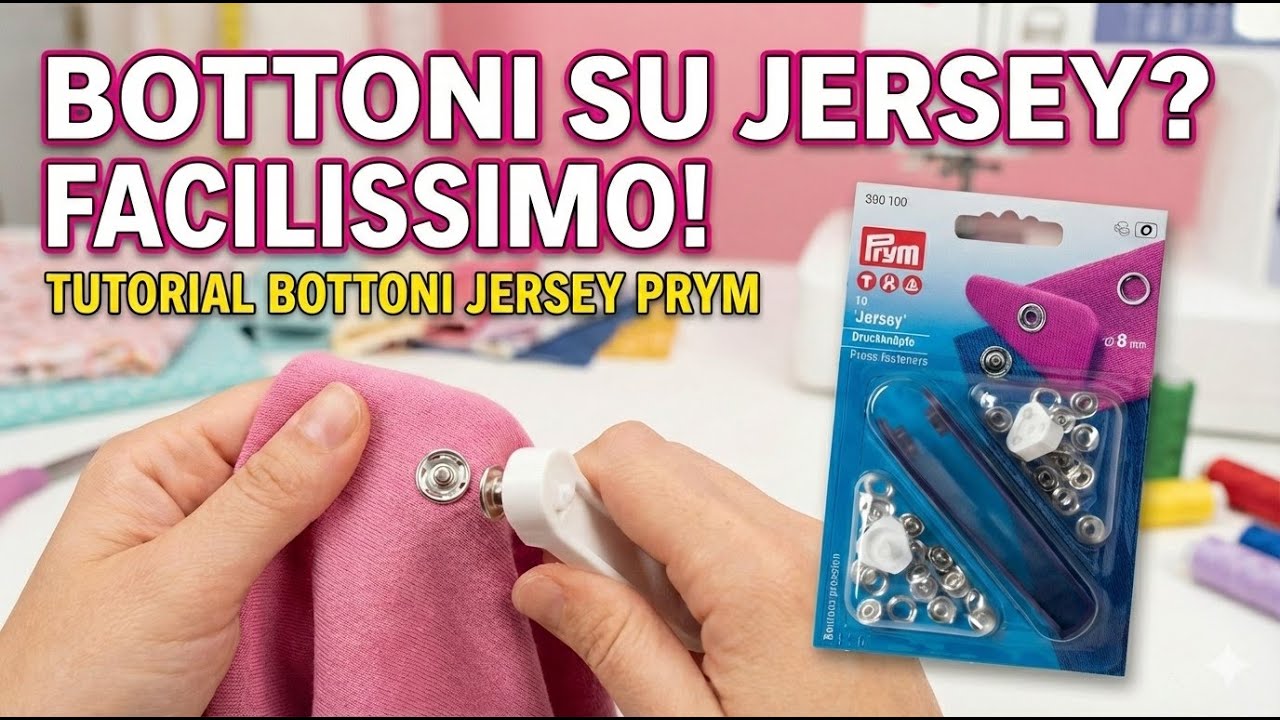 Come applicare i bottoni a pressione Jersey Prym 🧵 Tutorial Senza Cucire!