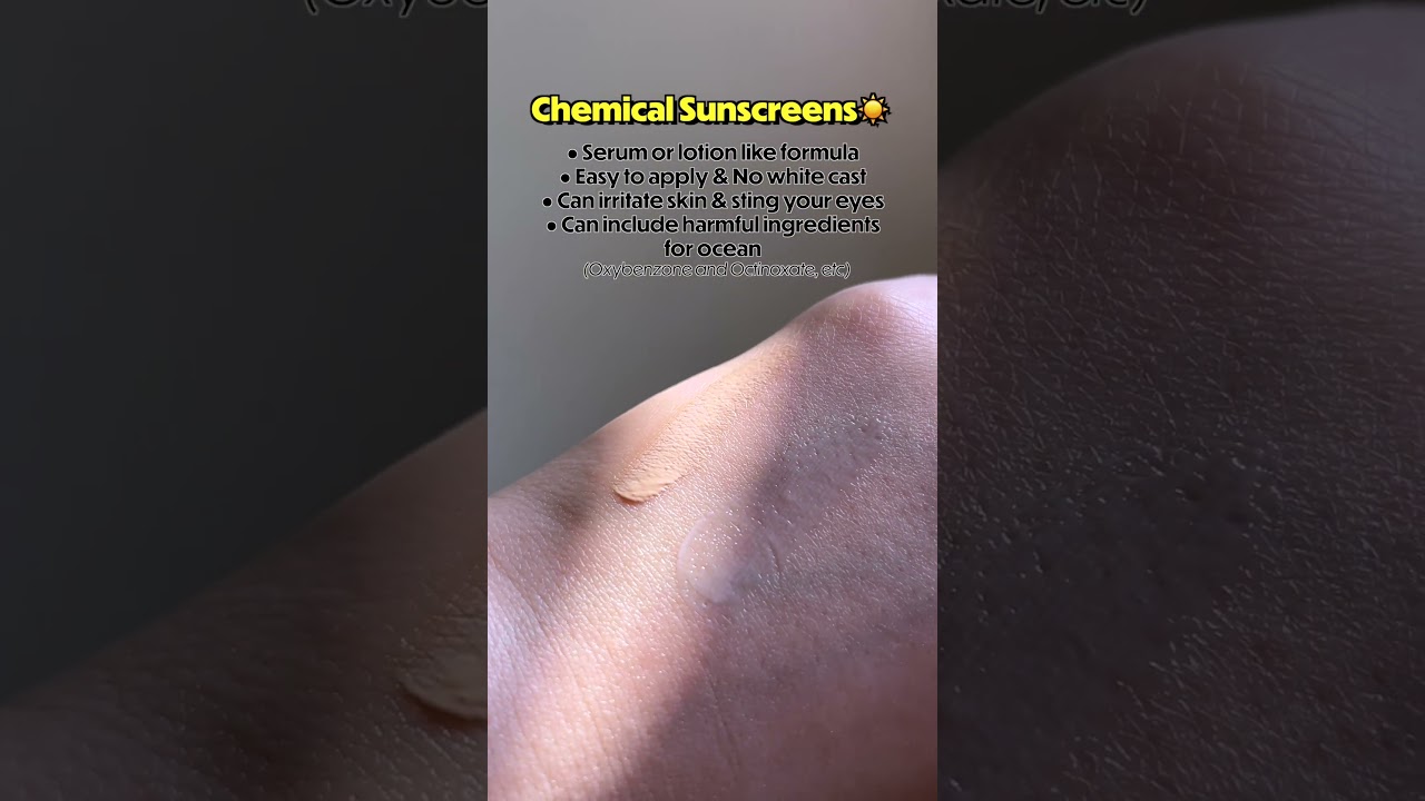 Watch this before you buy another sunscreen☀️ Physical vs Chemical Sunscreens