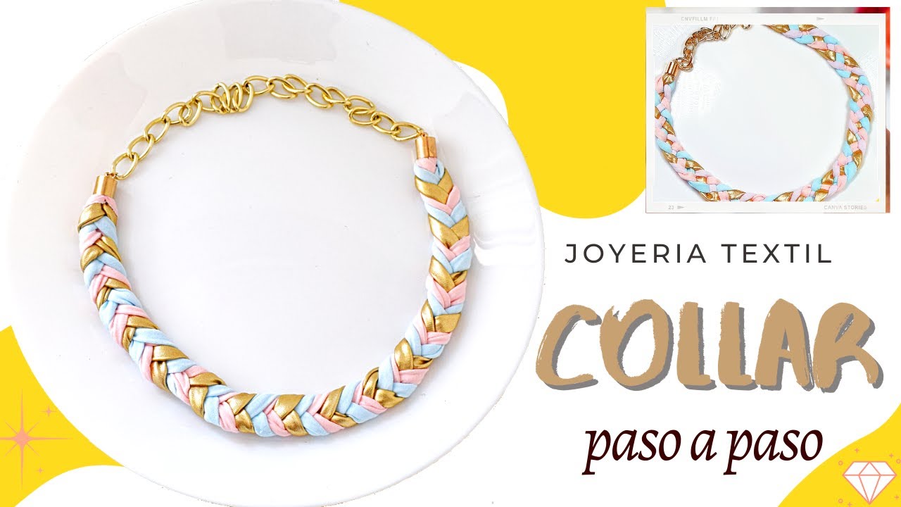 Como hacer Collar de tela ⭐ 2 modelos de collares con tela para vender 💙 Margari