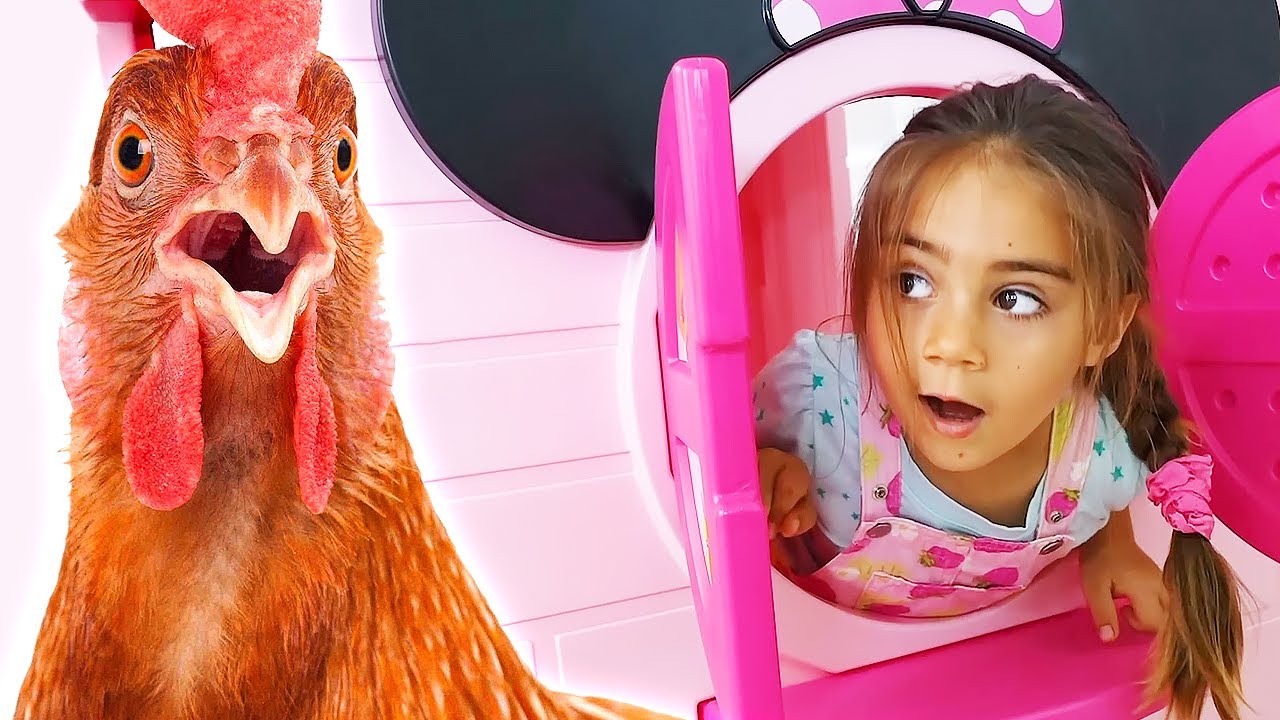 Mia encontró un pollo gigante 🐣 Animales Cuentos para niños sobre nuestras mascotas con Nastya y Mia