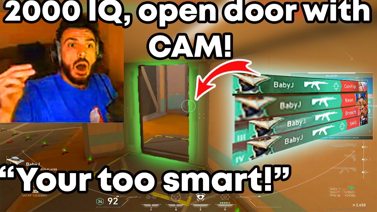 BabyJ made them think he was at the door 200IQ...