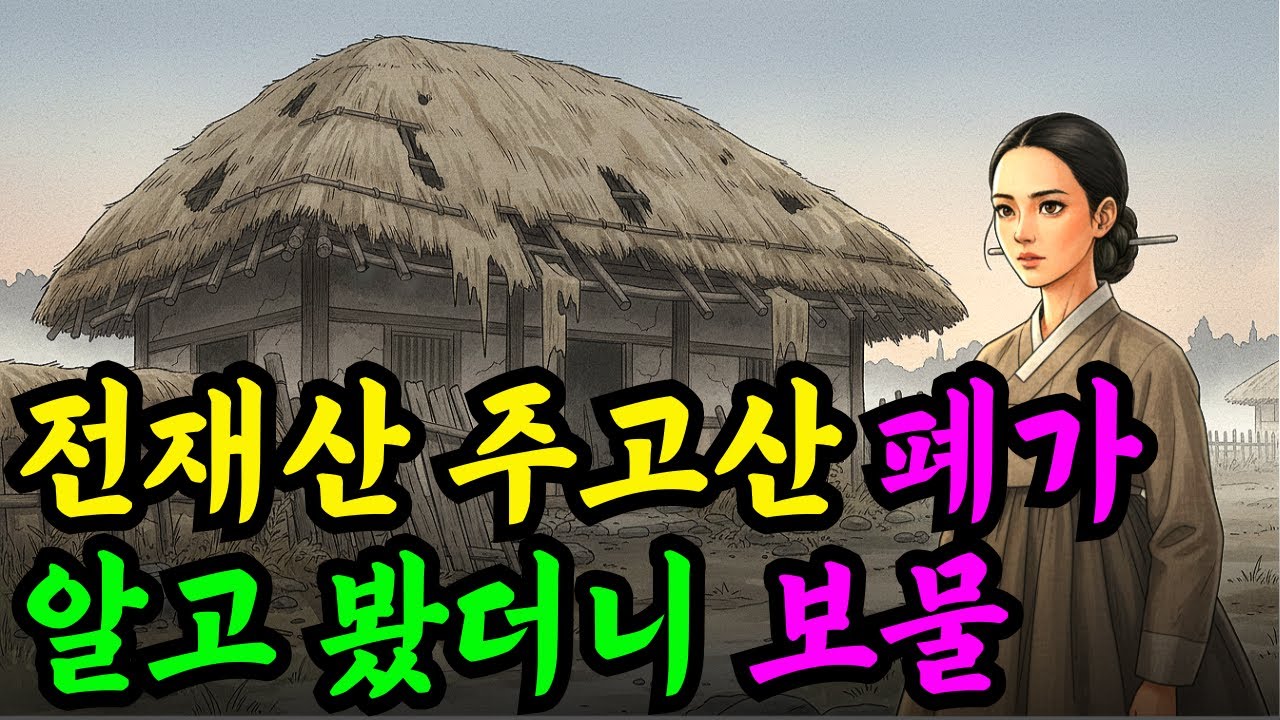 폐가를 전재산 주고산 과부 알고봤더니 보물...야담 옛날이야기 설화 전설 신화 민담