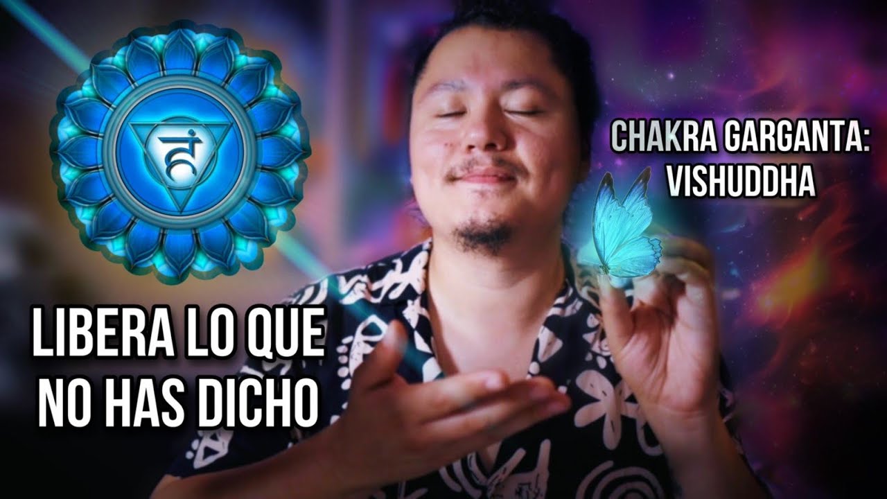 ASMR Chakra Garganta (Vishuddha) 💙 ¿Qué está bloqueando tu voz interior? 🦋 Liberación energética 👁️