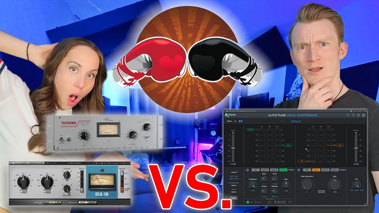 Antares Auto Tune Vocal Compressor vs  1176 and LA 2A SHOOTOUT