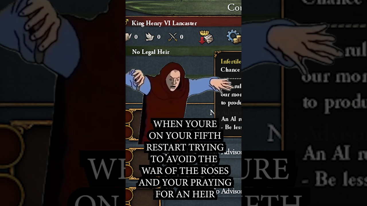 Sometimes Henry really IS infertile... #shoebodybop #eu4