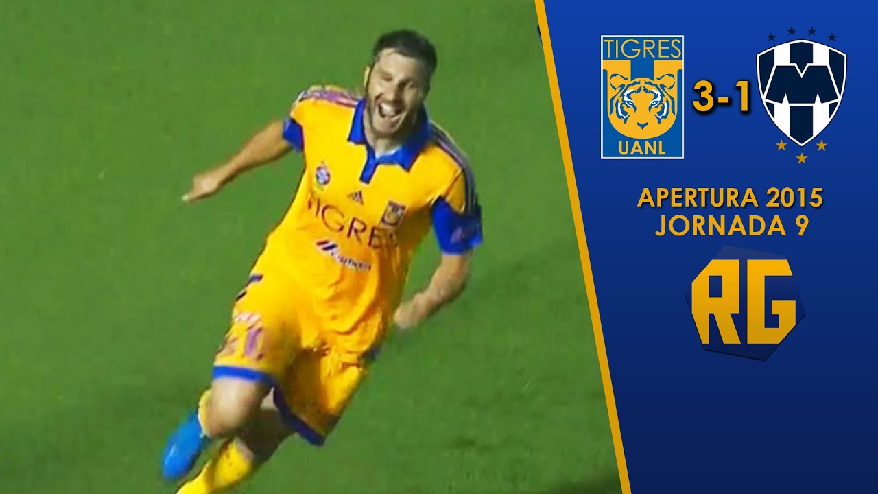 TIGRES 3-1 MONTERREY | JORNADA 9 APERTURA 2015 | LIGA MX | RESUMEN GOLES