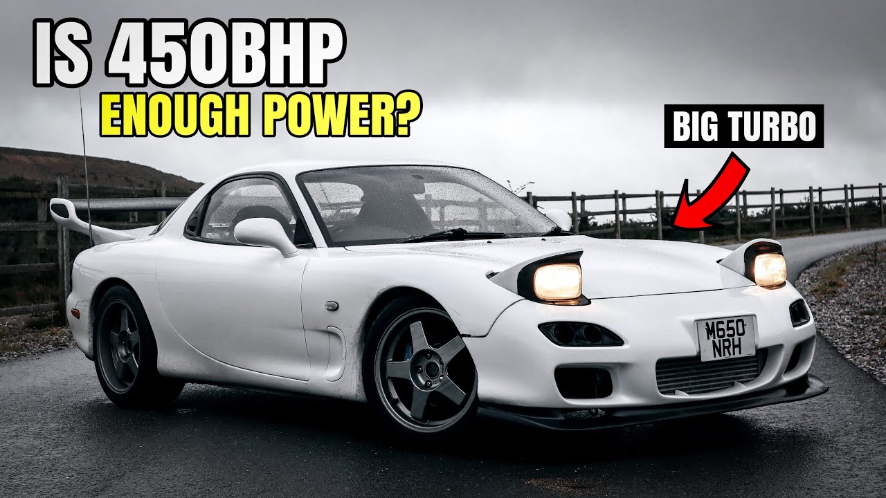 НАСКОЛЬКО БЫСТРАЯ НАША **БОЛЬШАЯ ОДНОСТОРОННЯЯ ТУРБОНАДДУВНАЯ** MAZDA RX-7 МОЩНОСТЬЮ 450 Л.С.?