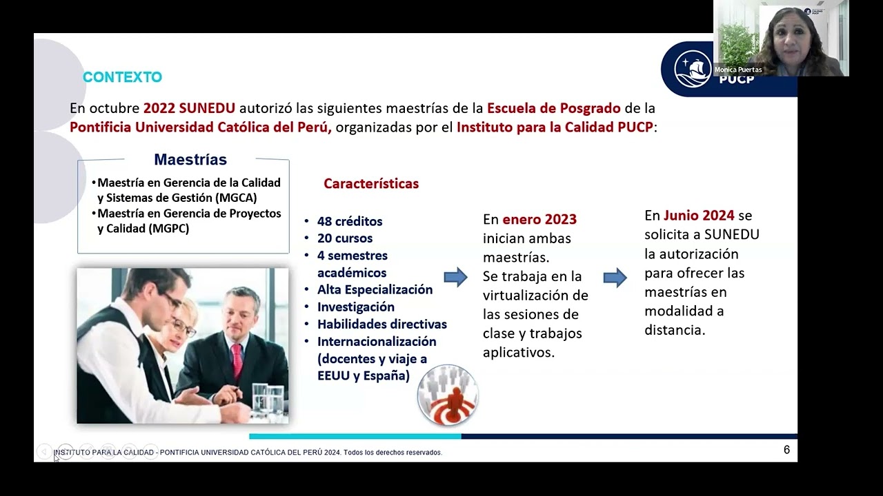 Charla Informativa: Maestría a distancia en Gerencia de la Calidad y Sistemas de Gestión