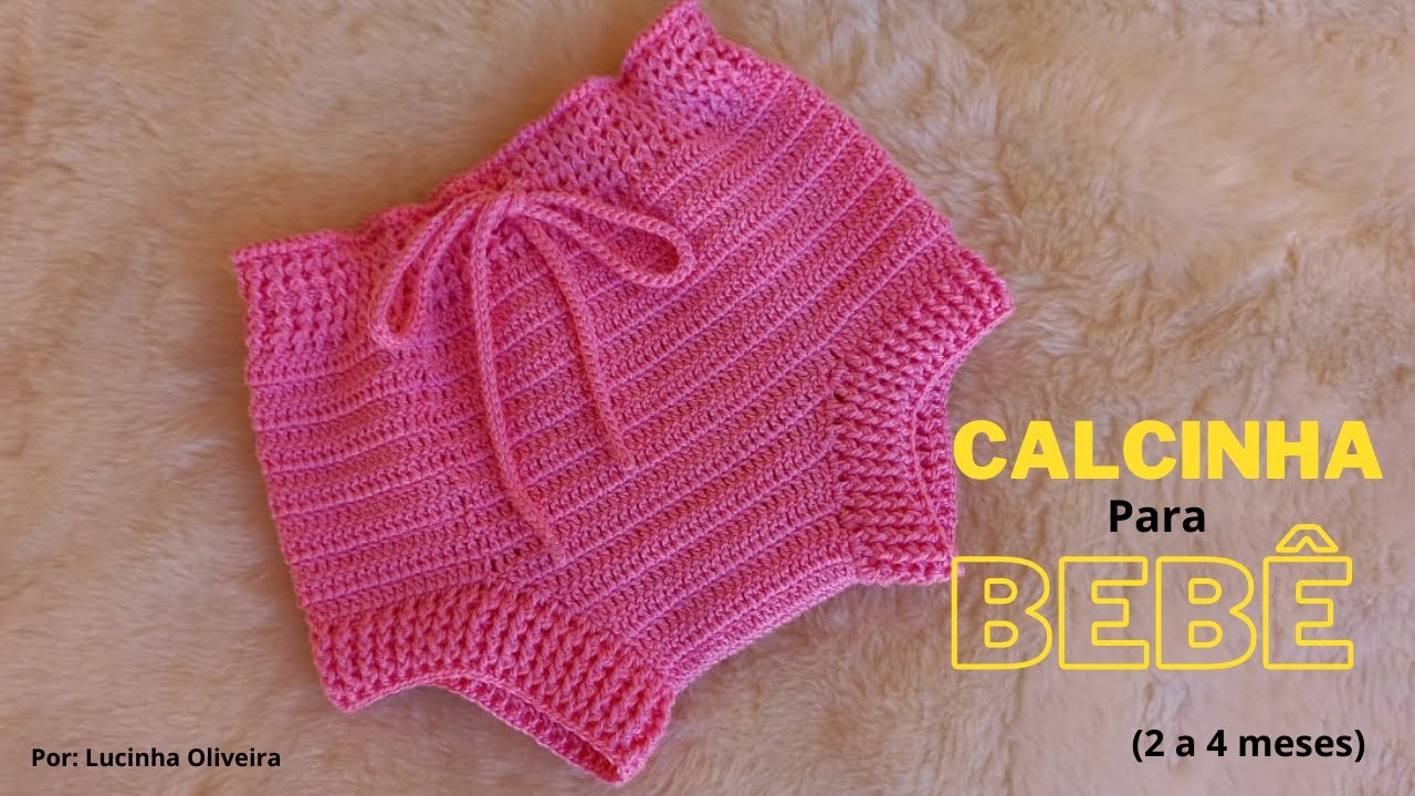 Calcinha de crochê para bebê (2 a 4 meses)-Baby crochet panties (2 to 4 months) @FioaFioCrochê